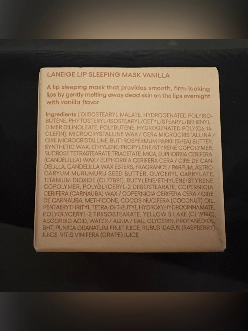 Lip Sleeping Mask  - VANILLA